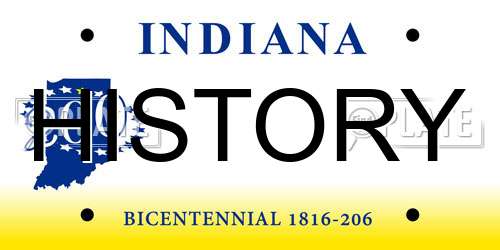 HISTORY Indiana License Plate