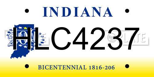 HLC4237 Indiana License Plate