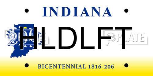 HLDLFT Indiana License Plate