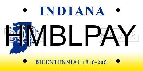 HMBLPAY Indiana License Plate