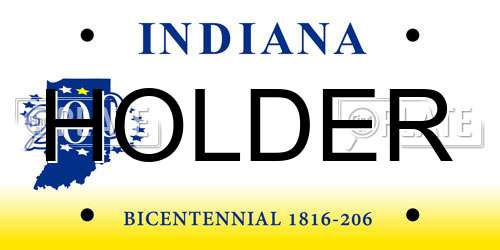 HOLDER Indiana License Plate