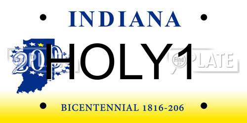 HOLY1 Indiana License Plate