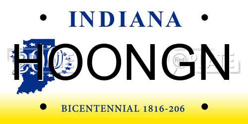 HOONGN Indiana License Plate