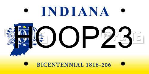 HOOP23 Indiana License Plate