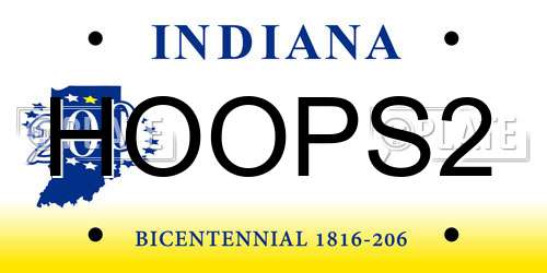 HOOPS2 Indiana License Plate