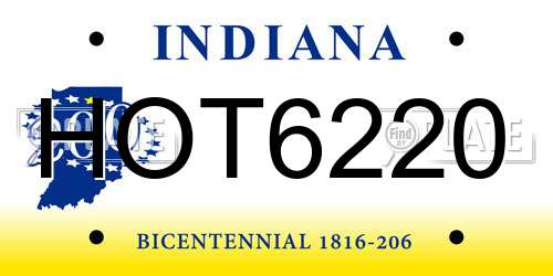 HOT6220 Indiana License Plate