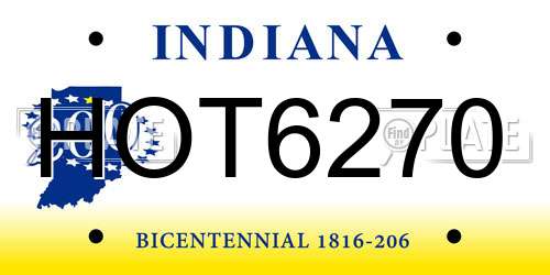 HOT6270 Indiana License Plate