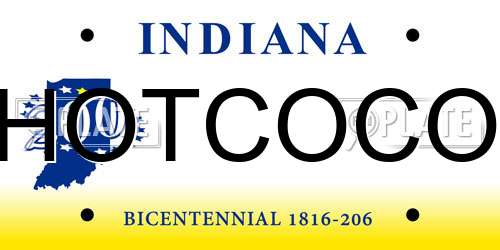 HOTCOCO Indiana License Plate