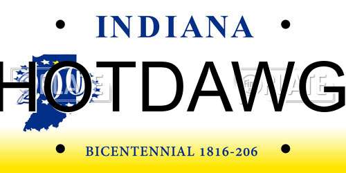 HOTDAWG Indiana License Plate