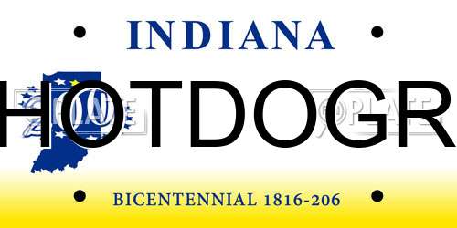 HOTDOGR Indiana License Plate