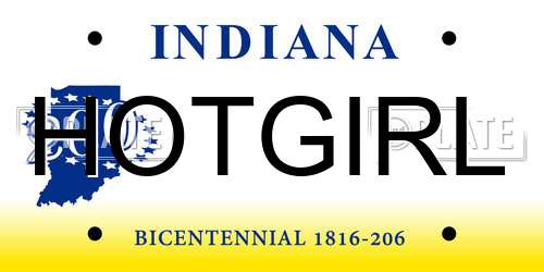 HOTGIRL Indiana License Plate