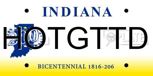 HOTGTTD Indiana License Plate