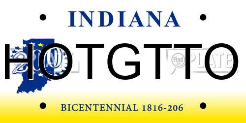 HOTGTTO Indiana License Plate