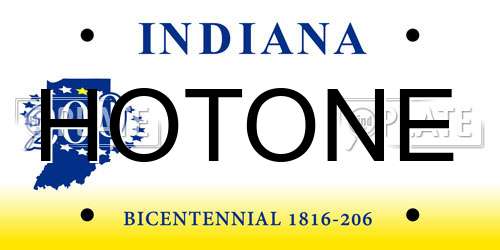 HOTONE Indiana License Plate
