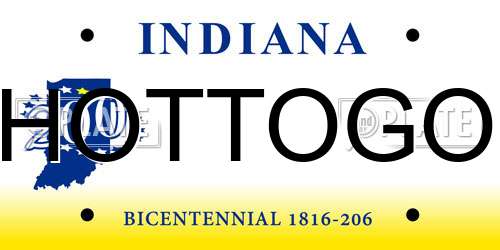 HOTTOGO Indiana License Plate