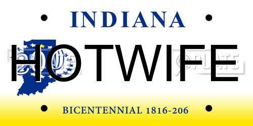 HOTWIFE Indiana License Plate