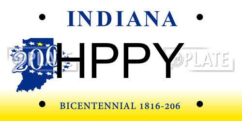 HPPY Indiana License Plate