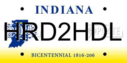 HRD2HDL Indiana License Plate