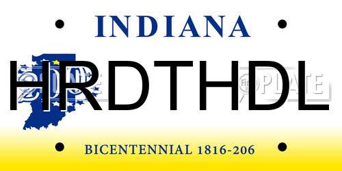 HRDTHDL Indiana License Plate