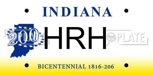HRH Indiana License Plate