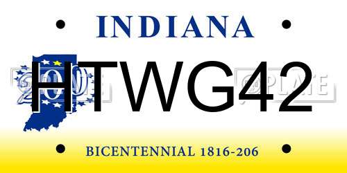 HTWG42 Indiana License Plate