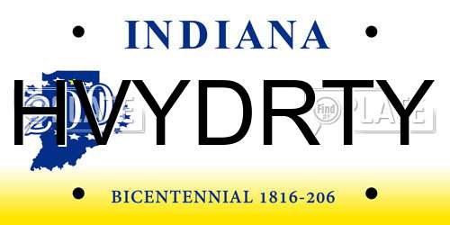 HVYDRTY Indiana License Plate