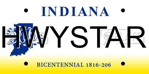 HWYSTAR Indiana License Plate