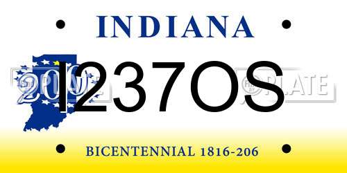 I237OS Indiana License Plate