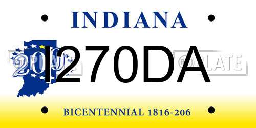 I270DA Indiana License Plate