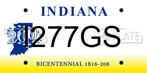 I277GS Indiana License Plate