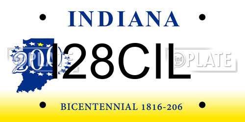 I28CIL Indiana License Plate