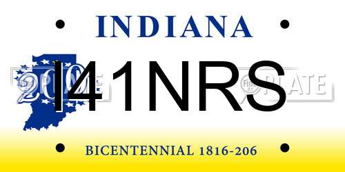 I41NRS Indiana License Plate