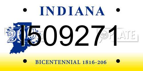 I509271 Indiana License Plate