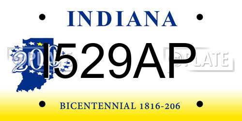 I529AP Indiana License Plate