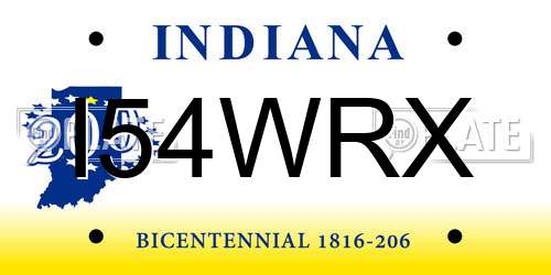 I54WRX Indiana License Plate