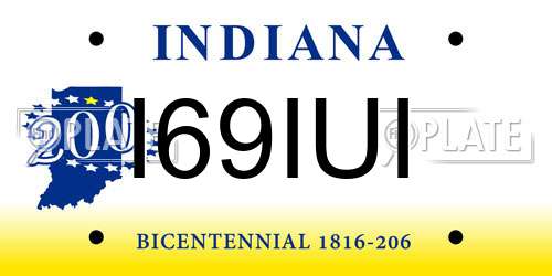I69IUI Indiana License Plate
