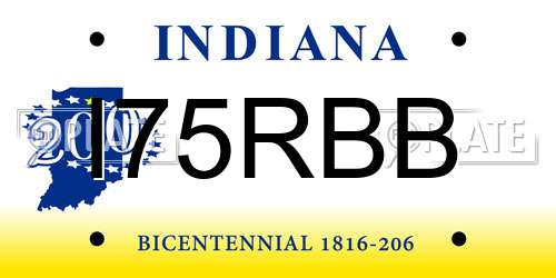 I75RBB Indiana License Plate