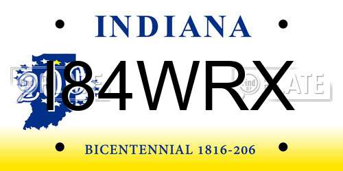 I84WRX Indiana License Plate
