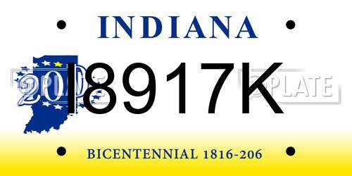 I8917K Indiana License Plate