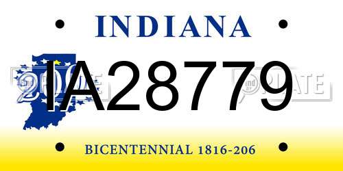 IA28779 Indiana License Plate