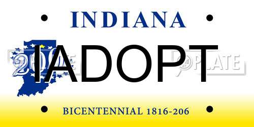 IADOPT Indiana License Plate