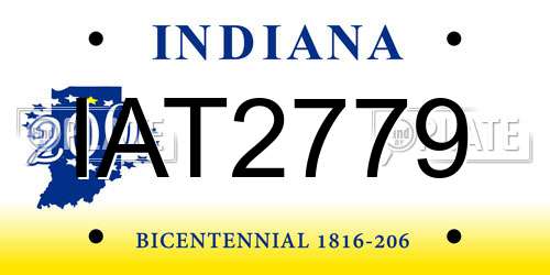 IAT2779 Indiana License Plate