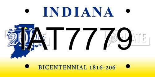 IAT7779 Indiana License Plate