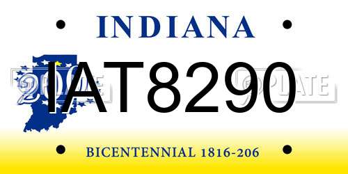 IAT8290 Indiana License Plate