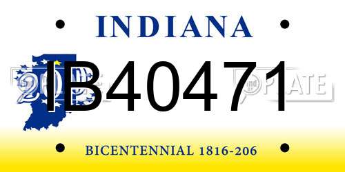 IB40471 Indiana License Plate