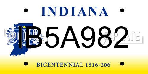 IB5A982 Indiana License Plate