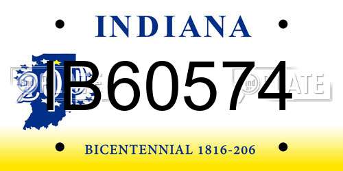 IB60574 Indiana License Plate