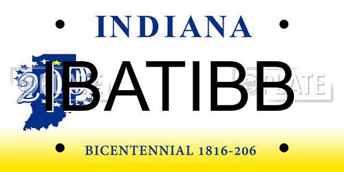 IBATIBB Indiana License Plate