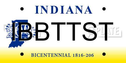 IBBTTST Indiana License Plate