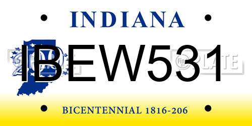 IBEW531 Indiana License Plate